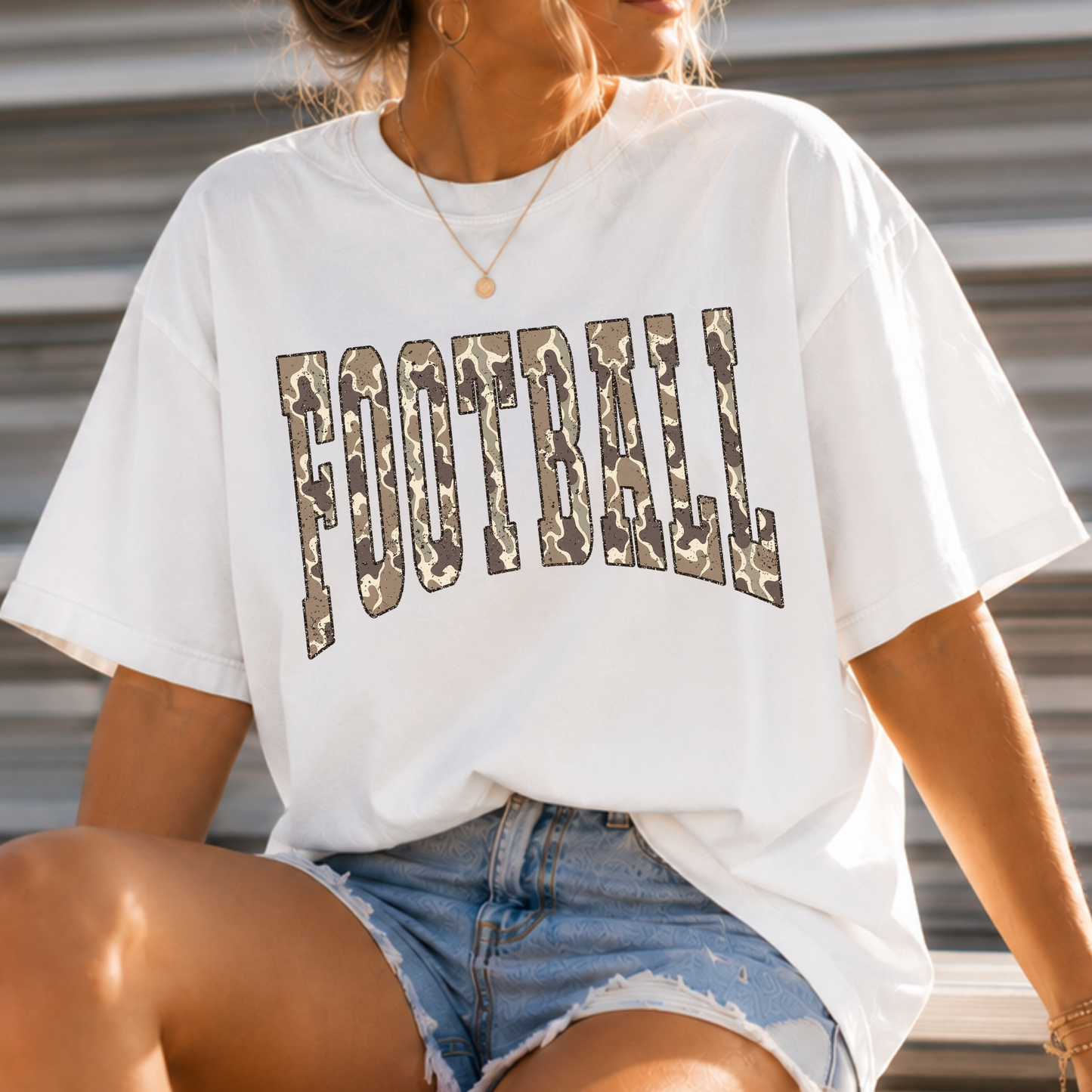 Camo Football (Varsity) Full Color DTF Transfer