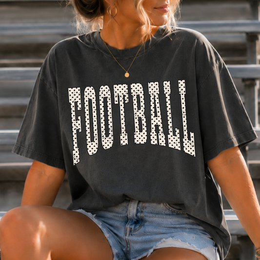Polka Dot Football Varsity Full Color DTF Transfer