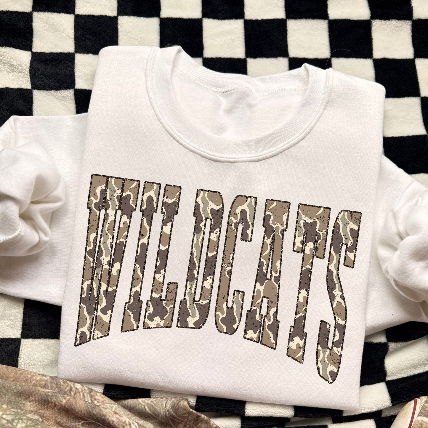Wildcats Camo (MULTI MASCOT OPTIONS - SEE DESCRIPTION)  Full Color DTF Transfer