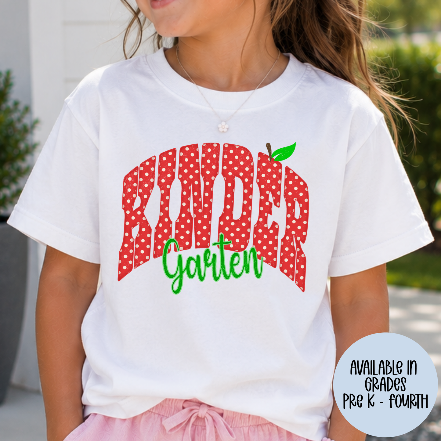Red Polka Dot Apple Grade (MULTI GRADE OPTIONS) Full Color DTF Transfer