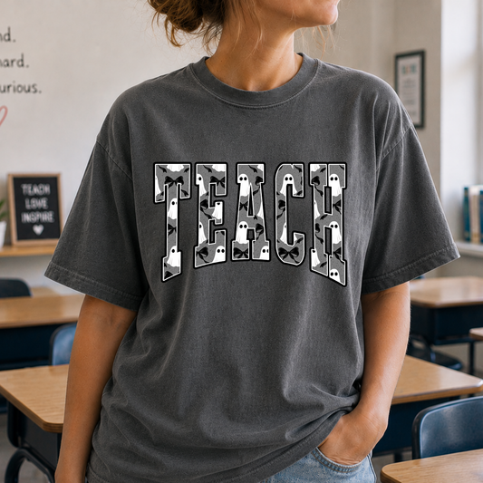 Teach (Ghost/Bow Letters) Full Color DTF Transfer