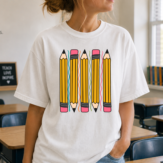 Pencils Full Color DTF Transfer