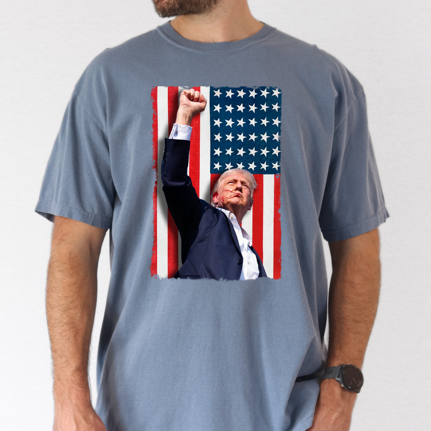 Trump w/Flag Full Color DTF Transfer