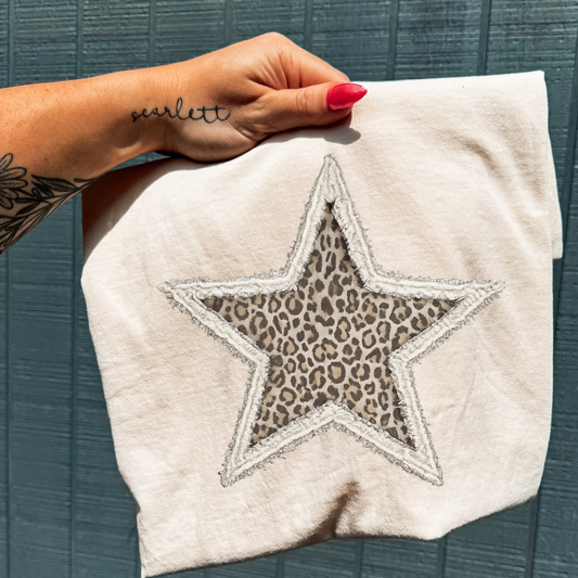 Leopard Star Full Color DTF Transfer