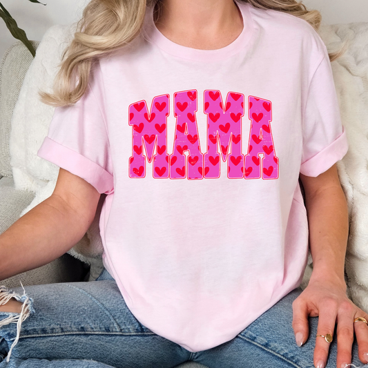 Mama Fulled With Hearts Full Color DTF Transfer