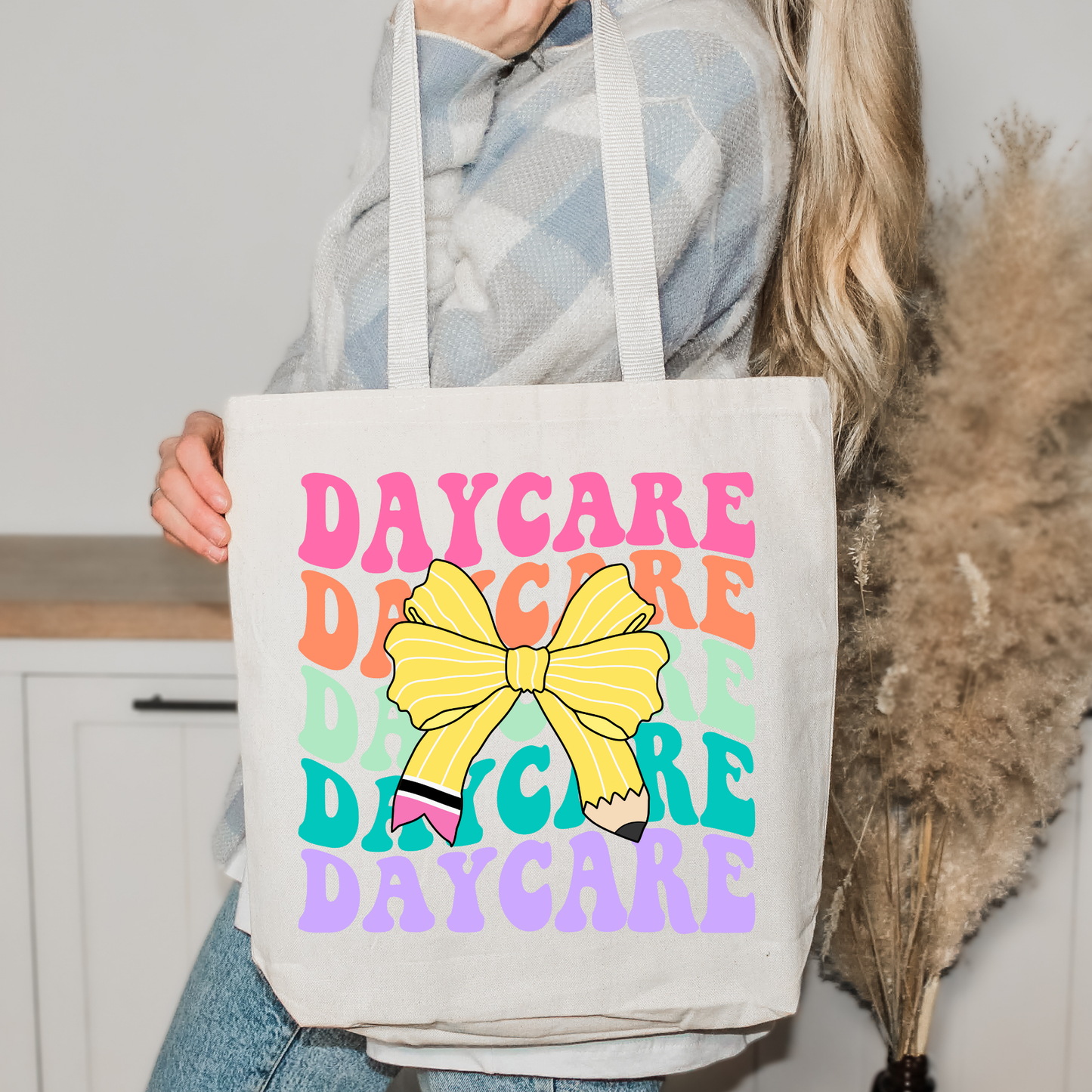 Daycare (Repeat) w/Bow Full Color DTF Transfer