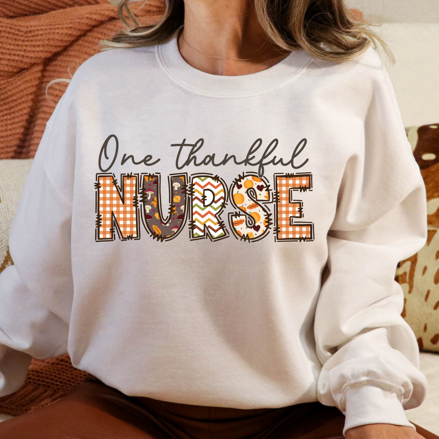 One Thankful Nurse Full Color DTF Transfer