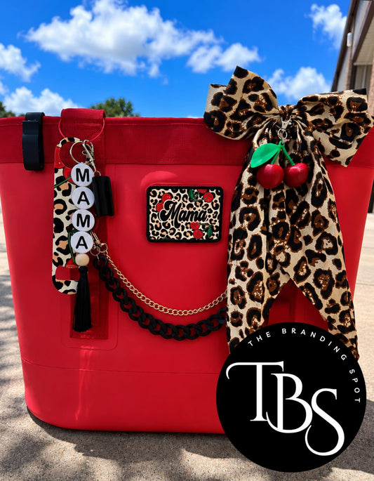 Cheetah/Cherry Mama Accessories Bundle (AS SHOWN - READ DESCRIPTION- NOT EDITS - BAG NOT INCLUDED)