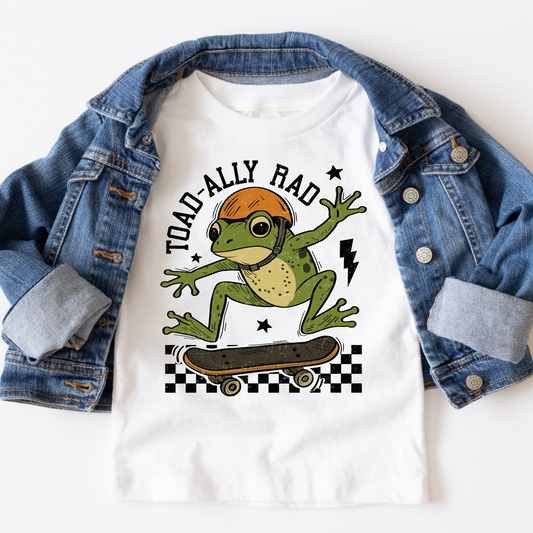 Totally Rad (Skating Frog) Full Color DTF Transfer