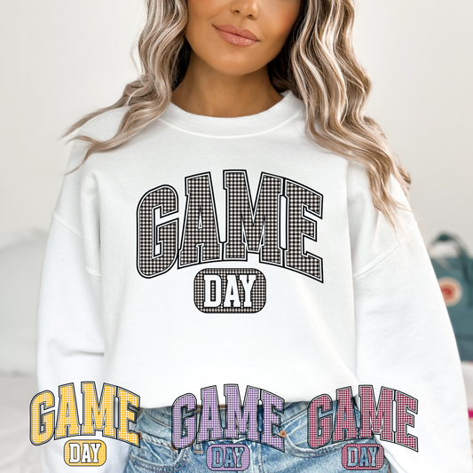 Checkered Game Day (Multi Color Options) Full Color DTF Transfer