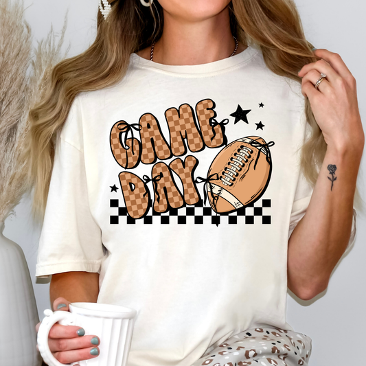 Game Day Football (Checkered) Full Color DTF Transfer