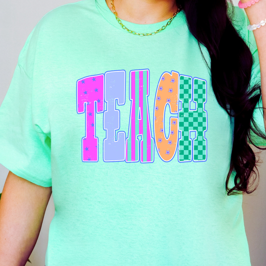 Teach Multi Color Full Color DTF Transfer