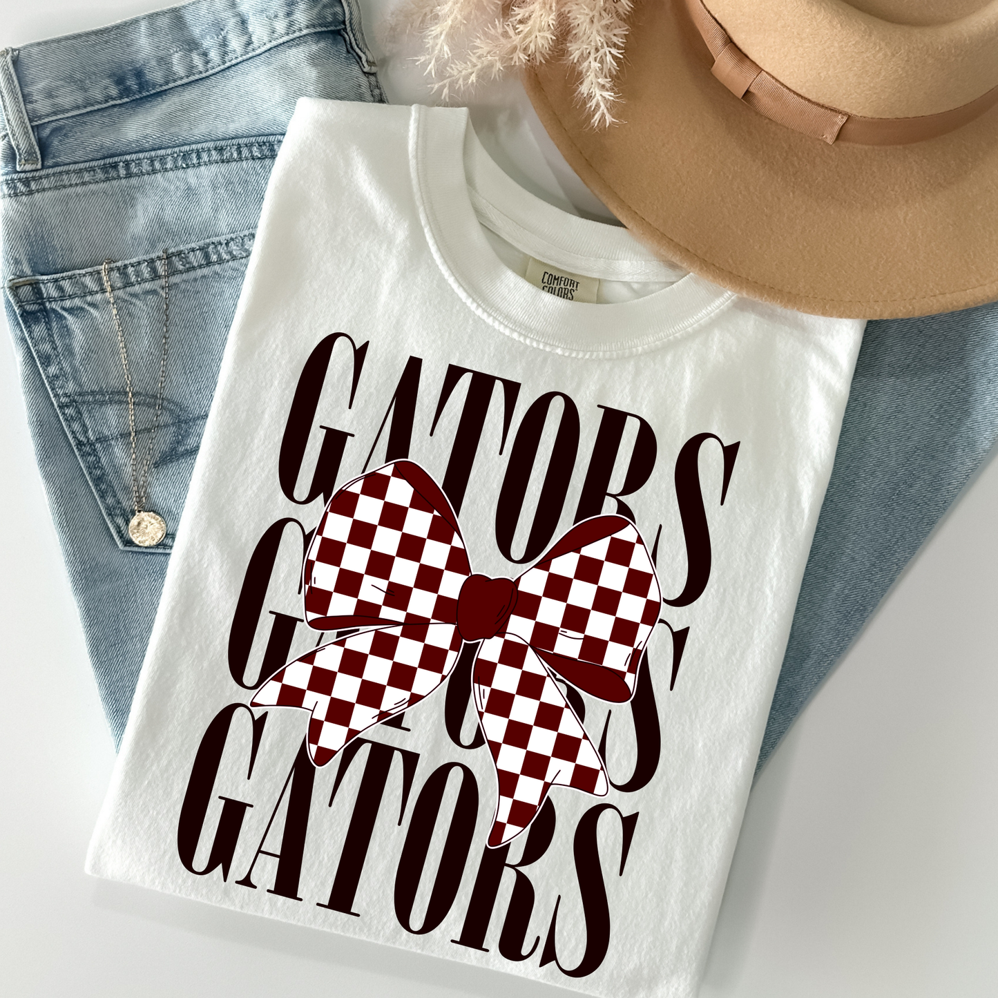 Gators (Repeat w/Bow) Full Color DTF Transfer