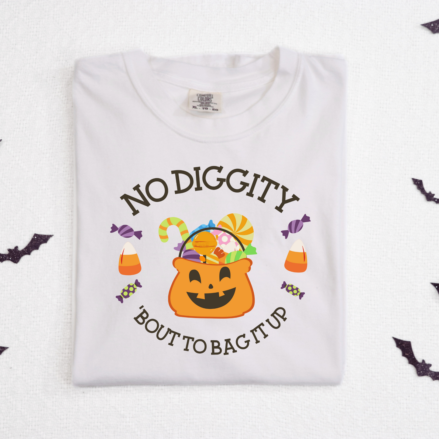 No Diggity Bout To Bag It Up (Pumpkin Bucket) Full Color DTF Transfer