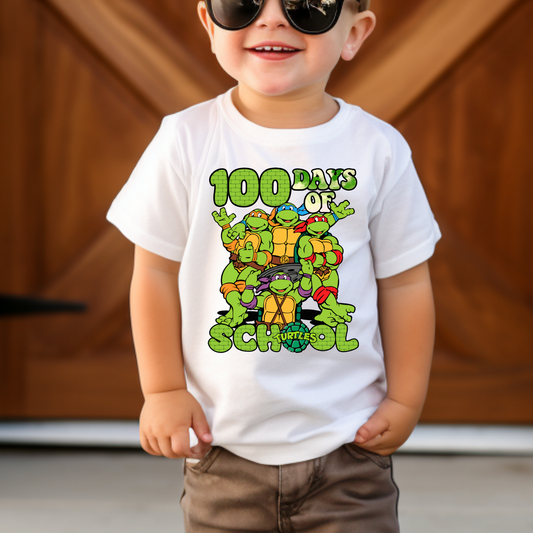 100 Days of School Ninja Turtle Full Color DTF Transfer