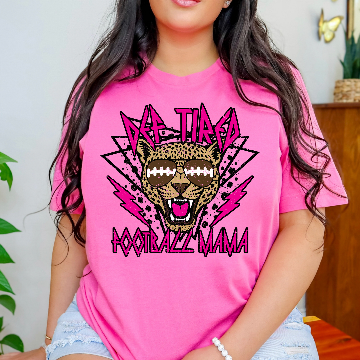 Def Tired Football Mama Full Color DTF Transfer