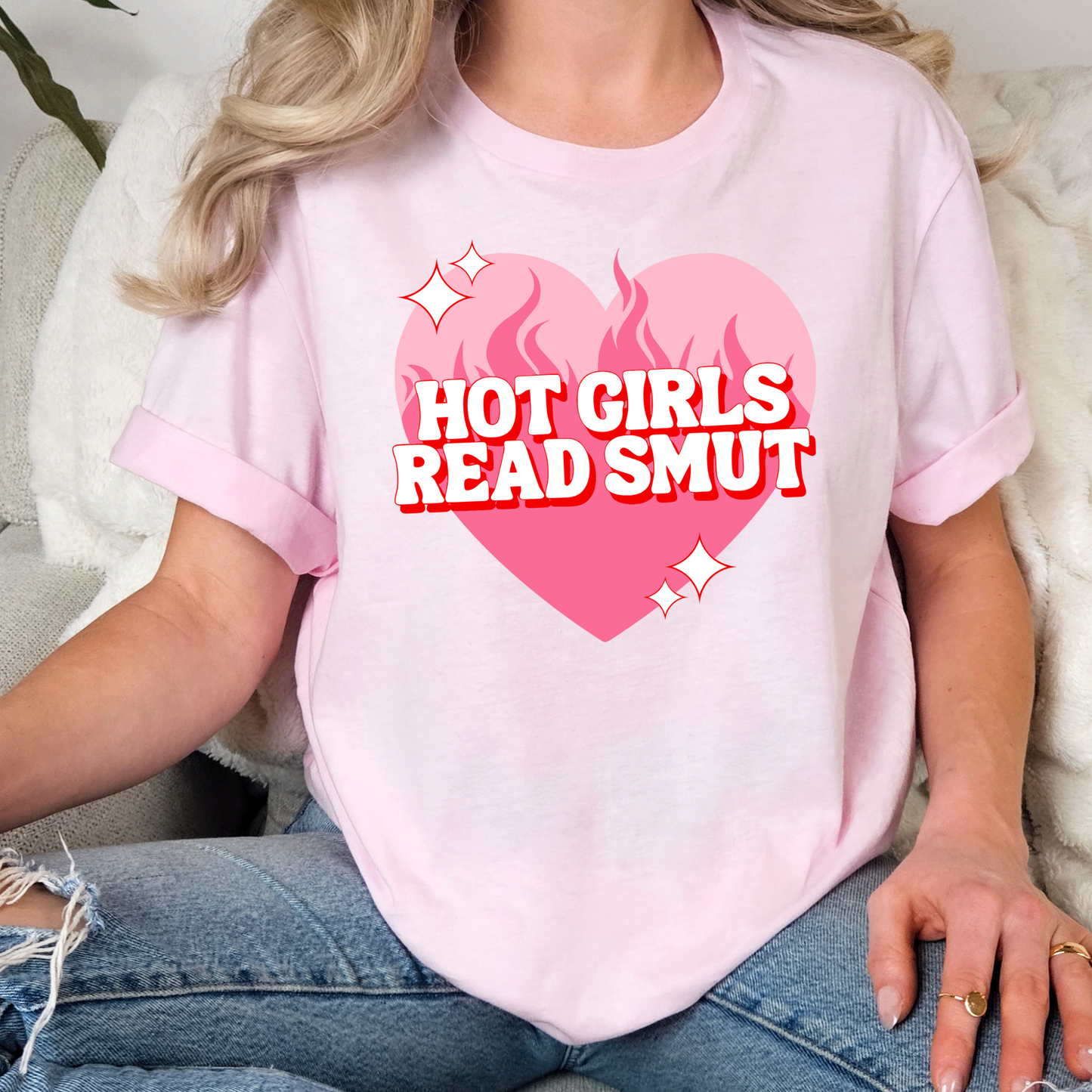Hot Girls Read Smut (Heart) Full Color DTF Transfer