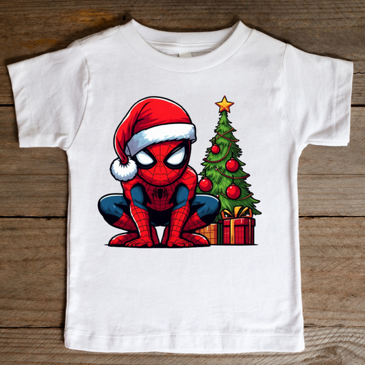 Spider Man (In Santa Hat With Tree & Present) Full Color DTF Transfer