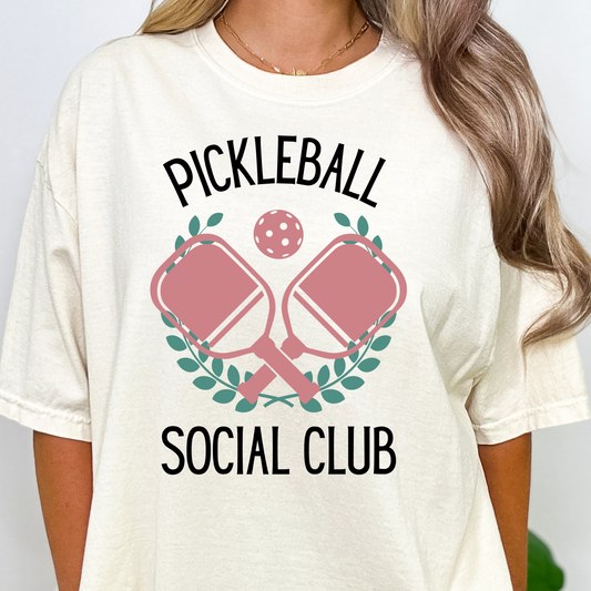 Pickle Ball Social Club Full Color DTF Transfer