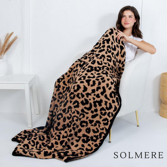 Leopard (MULTI COLOR OPTIONS) Solmere Blanket 50x60" (MOQ REQUIRED FOR WS PRICING) - PREORDER
