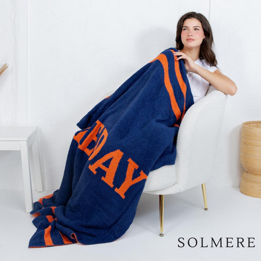 Game Day (MULTI COLOR OPTIONS) Solmere Blanket 50x60" (MOQ REQUIRED FOR WS PRICING) - PREORDER