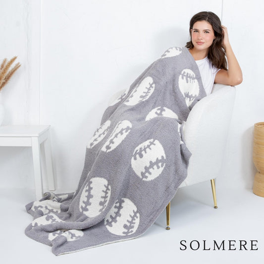 Baseball Solmere Blanket 50x60" (MOQ REQUIRED FOR WS PRICING)- PREORDER