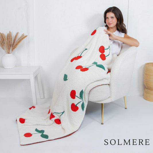 Cherry Solmere Blanket 50x60" (MOQ REQUIRED FOR WS PRICING) - PREORDER