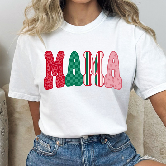 Mama (Christmas Pattern Theme) Full Color DTF Transfer