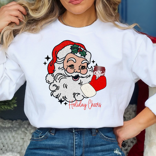 Holiday Cheer Santa w/Dr Pepper Full Color DTF Transfer