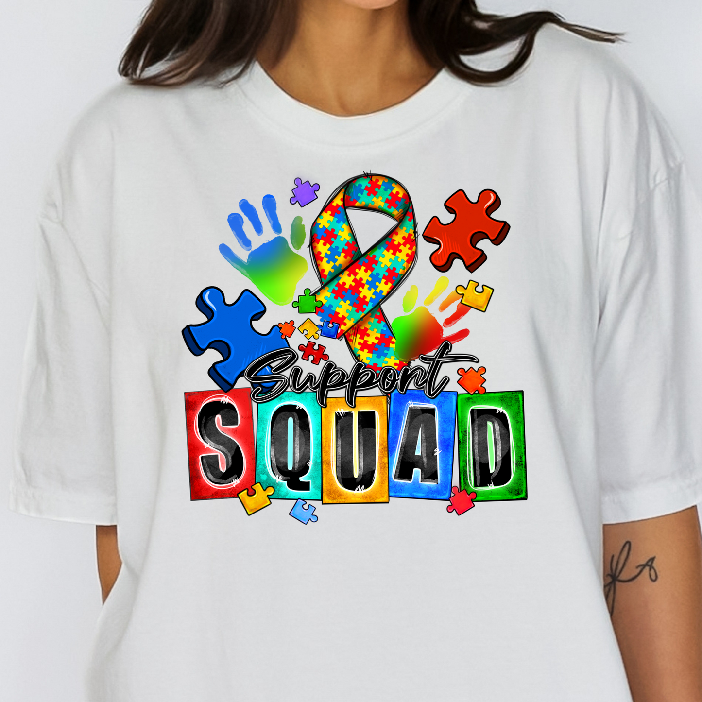 Autism Support Squad Full Color DTF Transfer