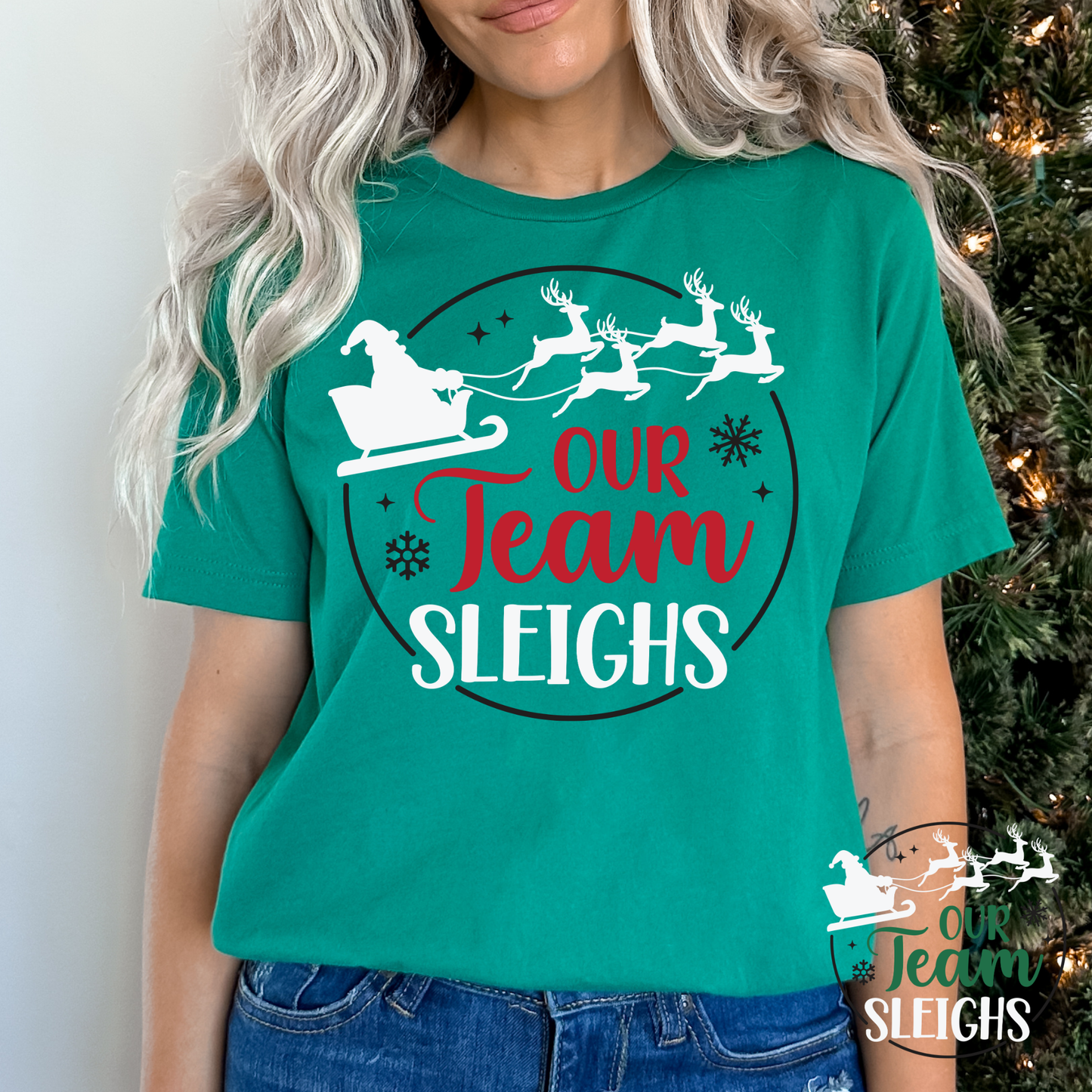 Our Team Sleighs Full Color DTF Transfer