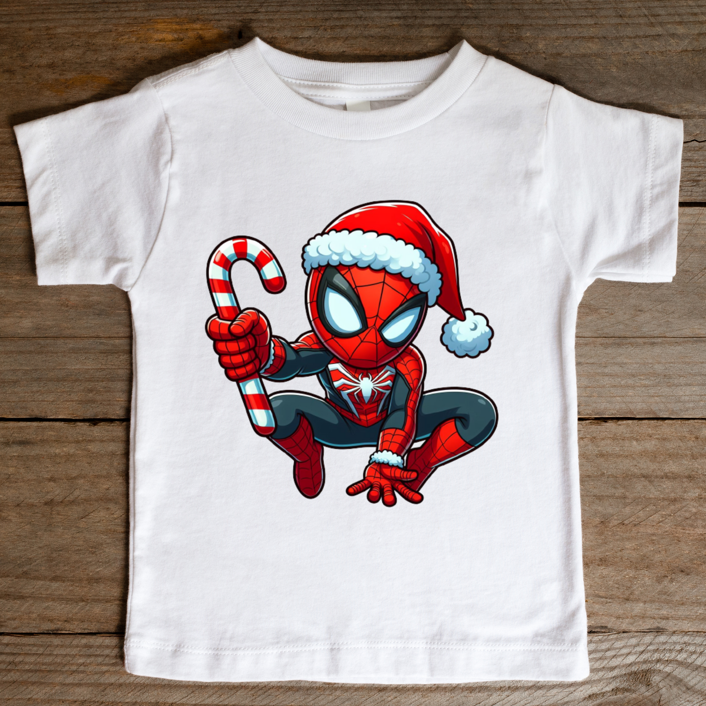 Spider Man w/Candy Cane Full Color DTF Transfer