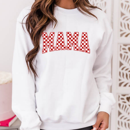 Red Checkered Mama (Multi Options) Full Color DTF Transfer