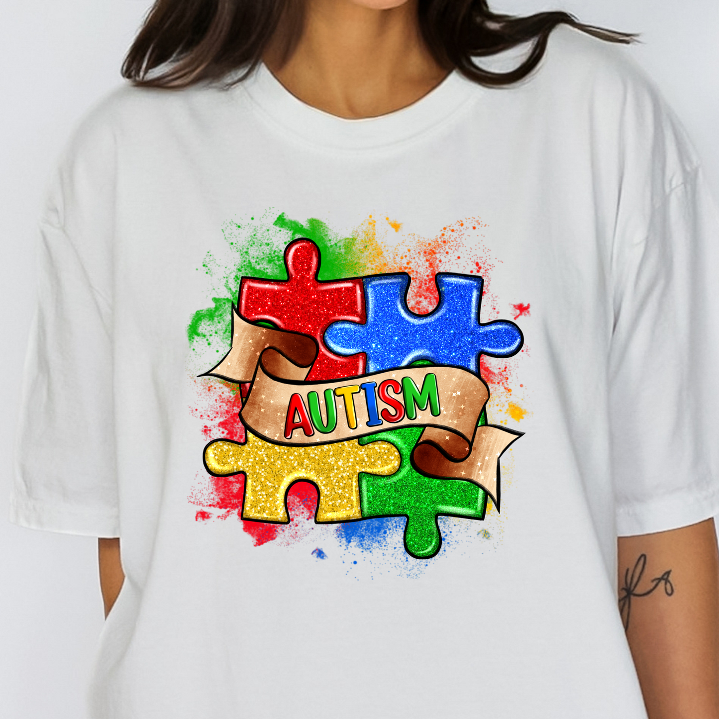 Autism (Puzzle Pieces) Full Color DTF Transfer