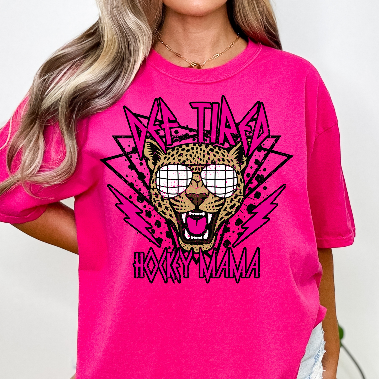 Def Tired Hockey Mama Full Color DTF Transfer