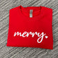 Merry 3D Puff Embroidered Sweatshirt/T-Shirt