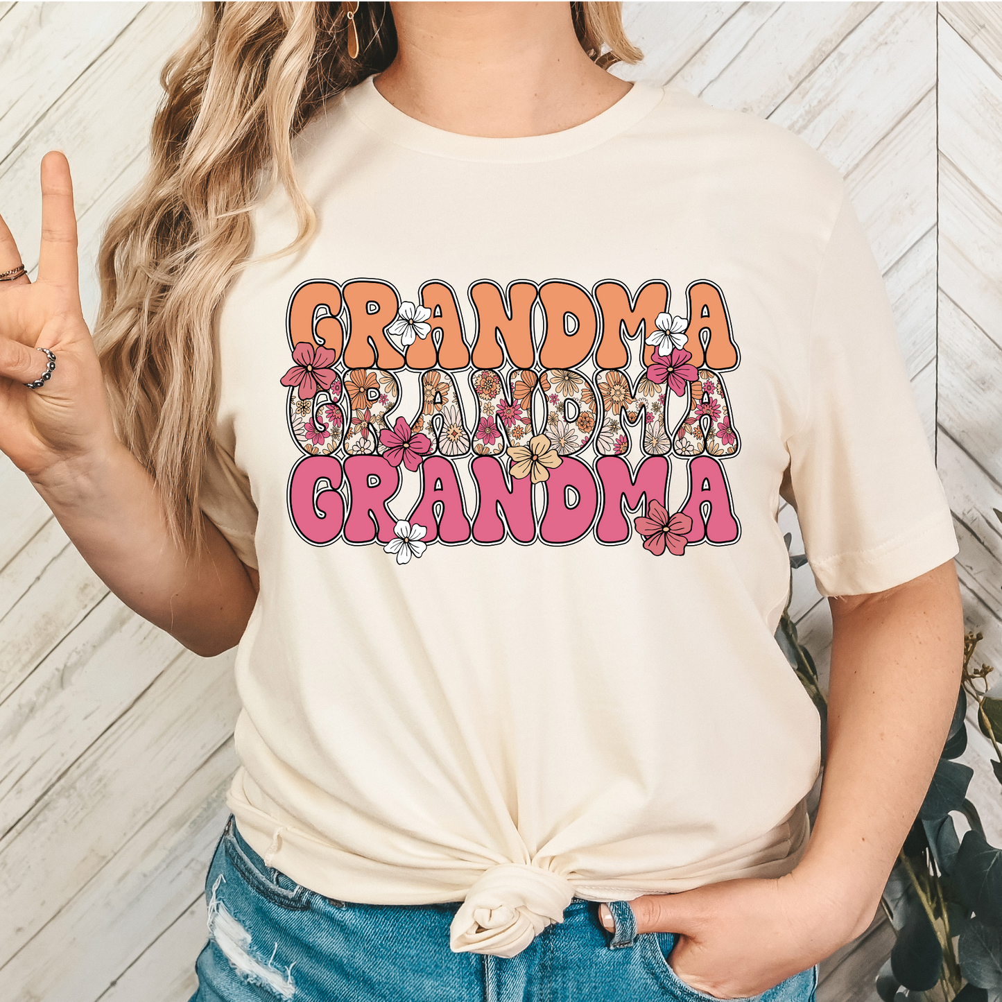 Grandma (Repeat Floral) Full Color DTF Transfer