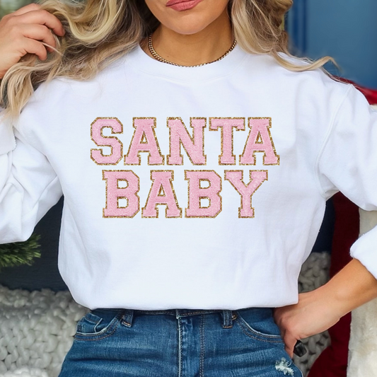 Santa Baby (Faux Chenille) Full Color DTF Transfer