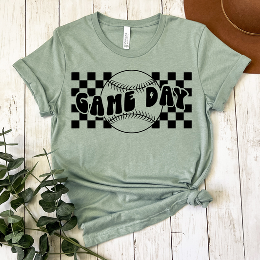 Game Day (Baseball) Checkered Full Color DTF Transfer