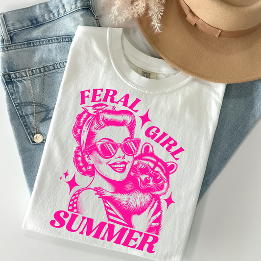 Feral Girl Summer Full Color DTF Transfer