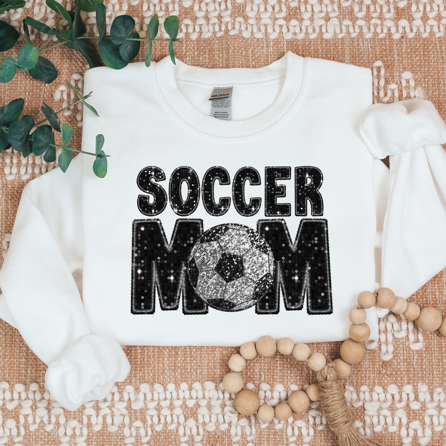 Soccer Mom (Faux Sequin) Full Color DTF Transfer