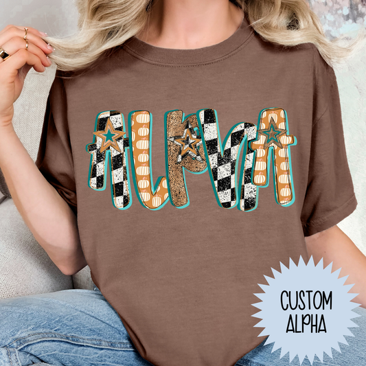 Funky Fall Alpha Full Color DTF Transfer