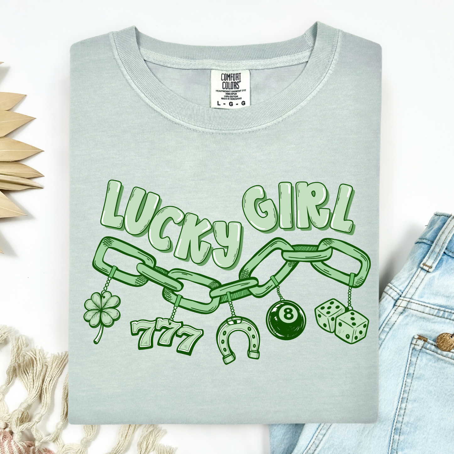Lucky Girl (Charm Bracelet) Full Color DTF Transfer