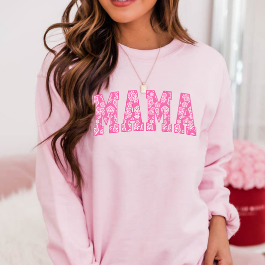 Pink Lace Mama Full Color DTF Transfer