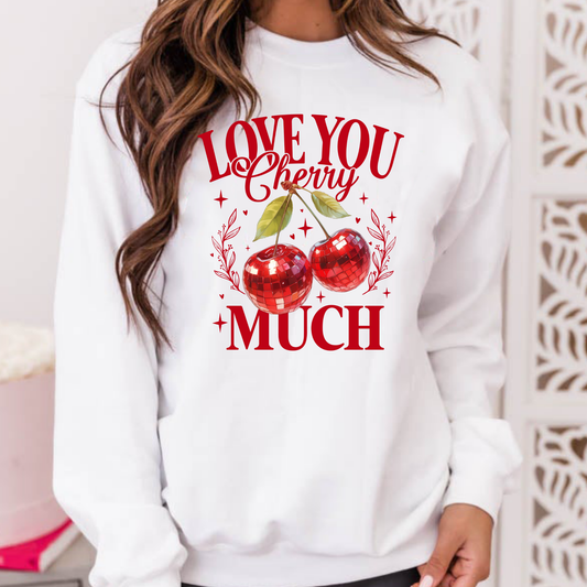 Love You Cherry Much Full Color DTF Transfer