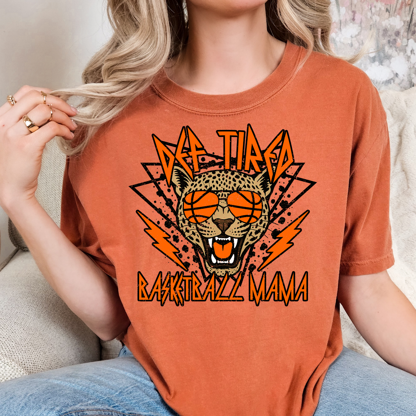 Def Tired Basketball Mama Full Color DTF Transfer