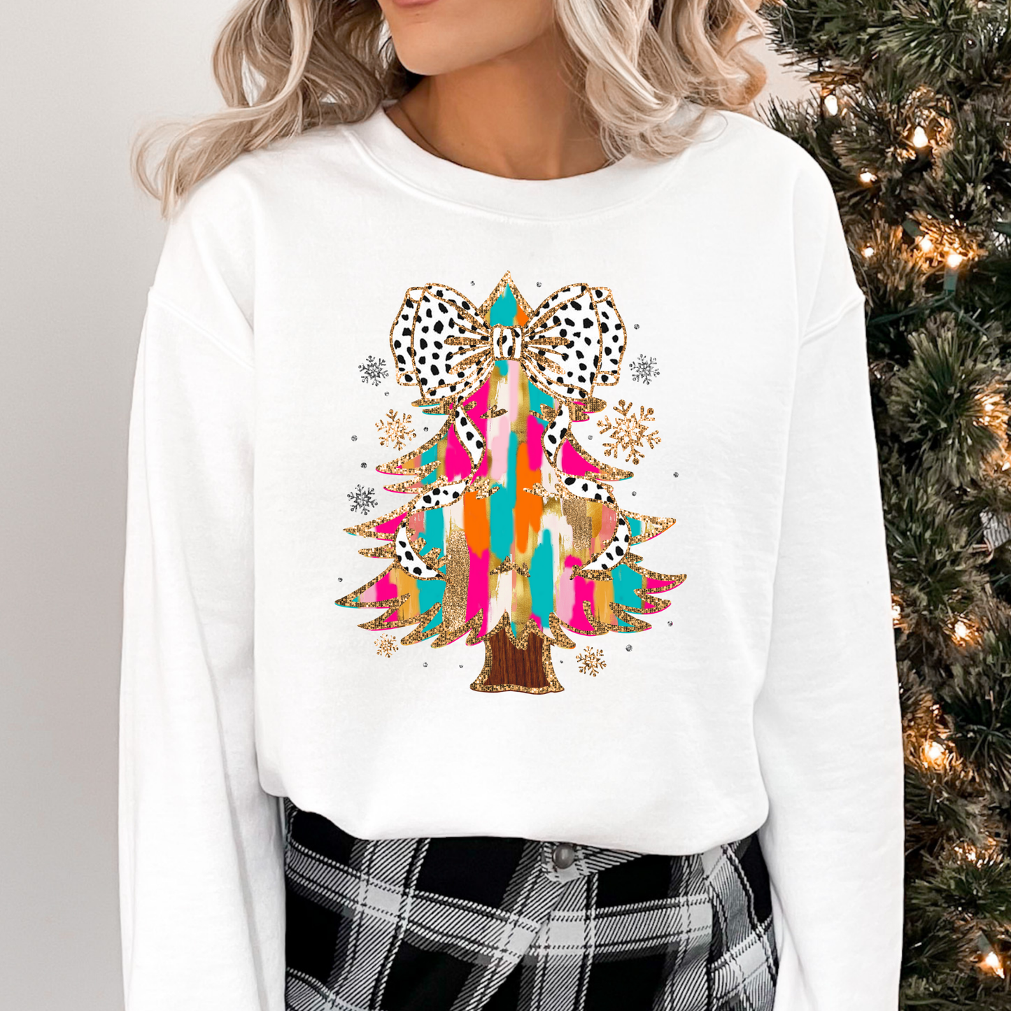 Brush Stroke Christmas Tree Full Color DTF Transfer