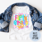 Colorful Letters w/Notebook Background Grade (MULTI GRADE OPTIONS) Full Color DTF Transfer