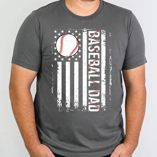 Baseball Dad (Flag) Full Color DTF Transfer