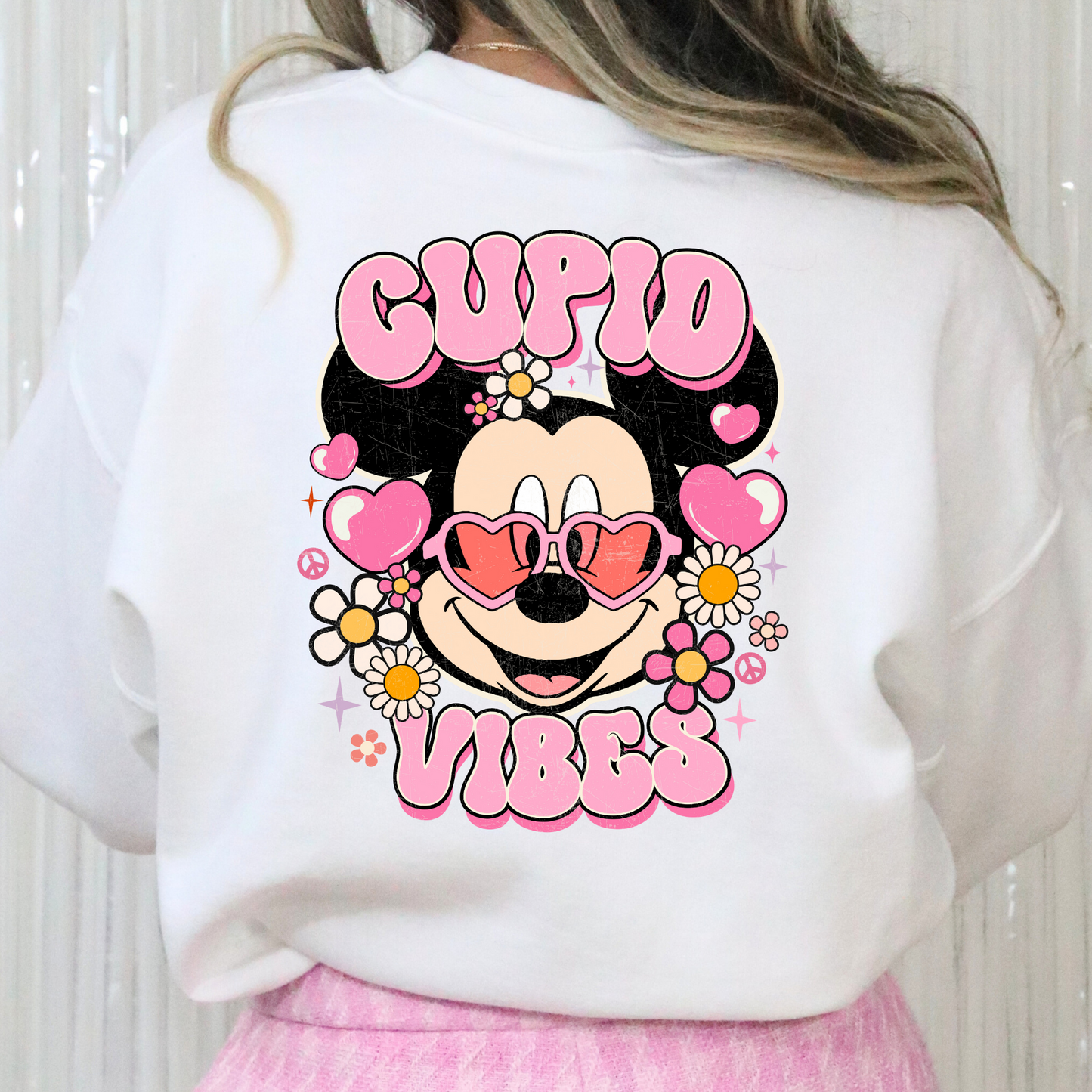 Mickey Mouse Cupid Vibes Full Color DTF Transfer